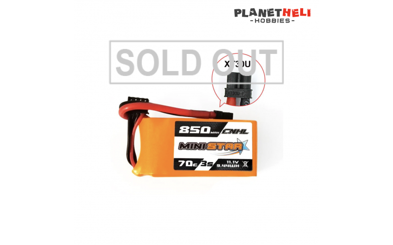 CNHL MiniStar 850mAh 11.1V 3S 70C Lipo Battery with XT30U